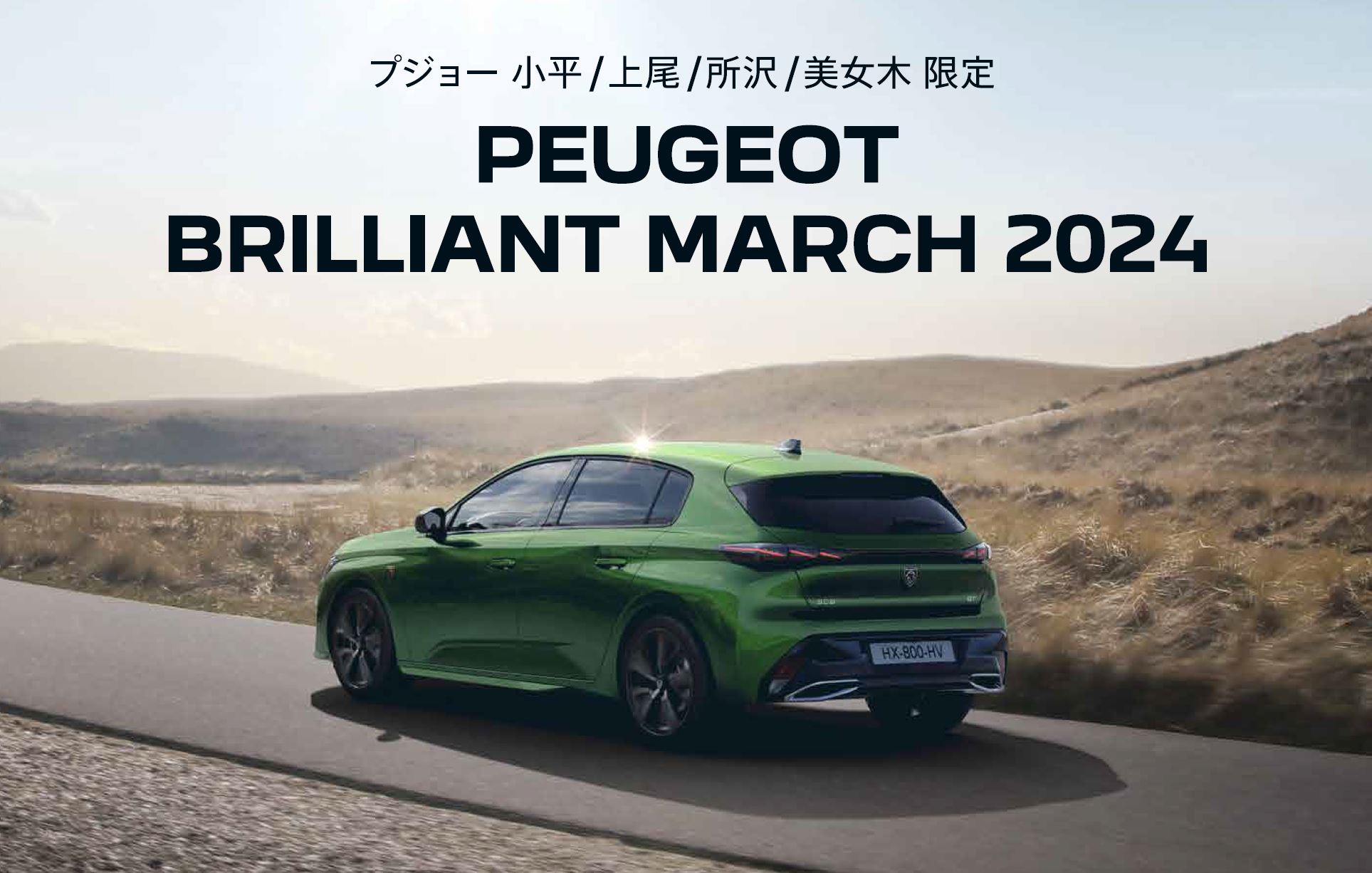 PEUGEOT 小平・上尾・所沢・美女木限定PEUGEOT 2024 EXCITING FAIR 