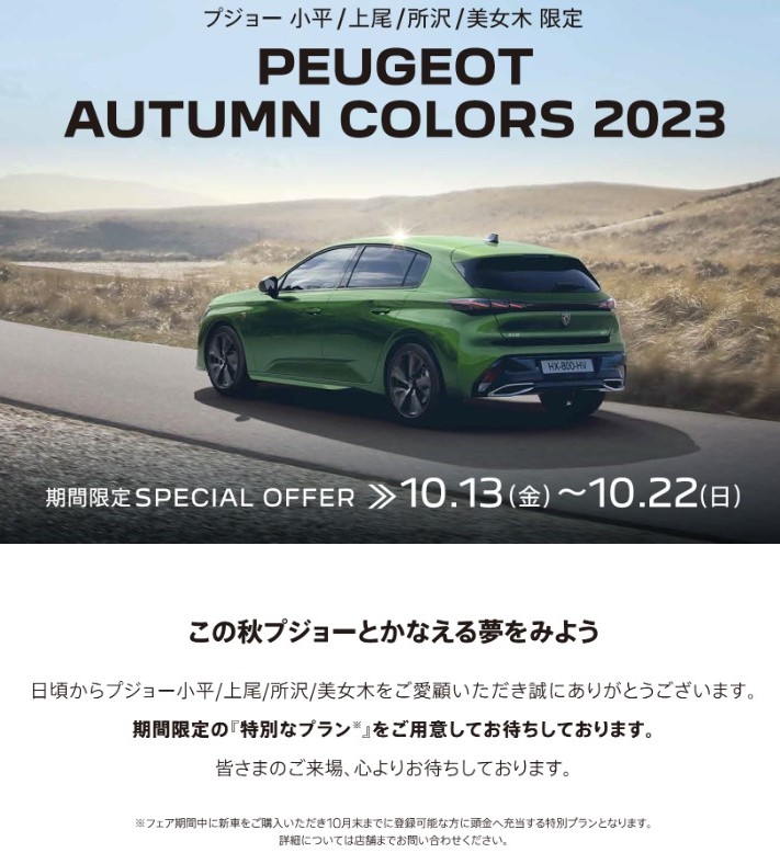 PEIGEOT AUTUMUNCOLORS 2023